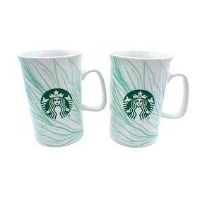 Starbucks Siren Mermaid Ceramic Mug Set Of Two, 11oz